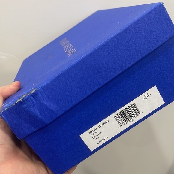 Stuart Weitzman Dree Canvas Espadrille in Pastel Yellow Size 10C - Wide - Picture 8 of 10